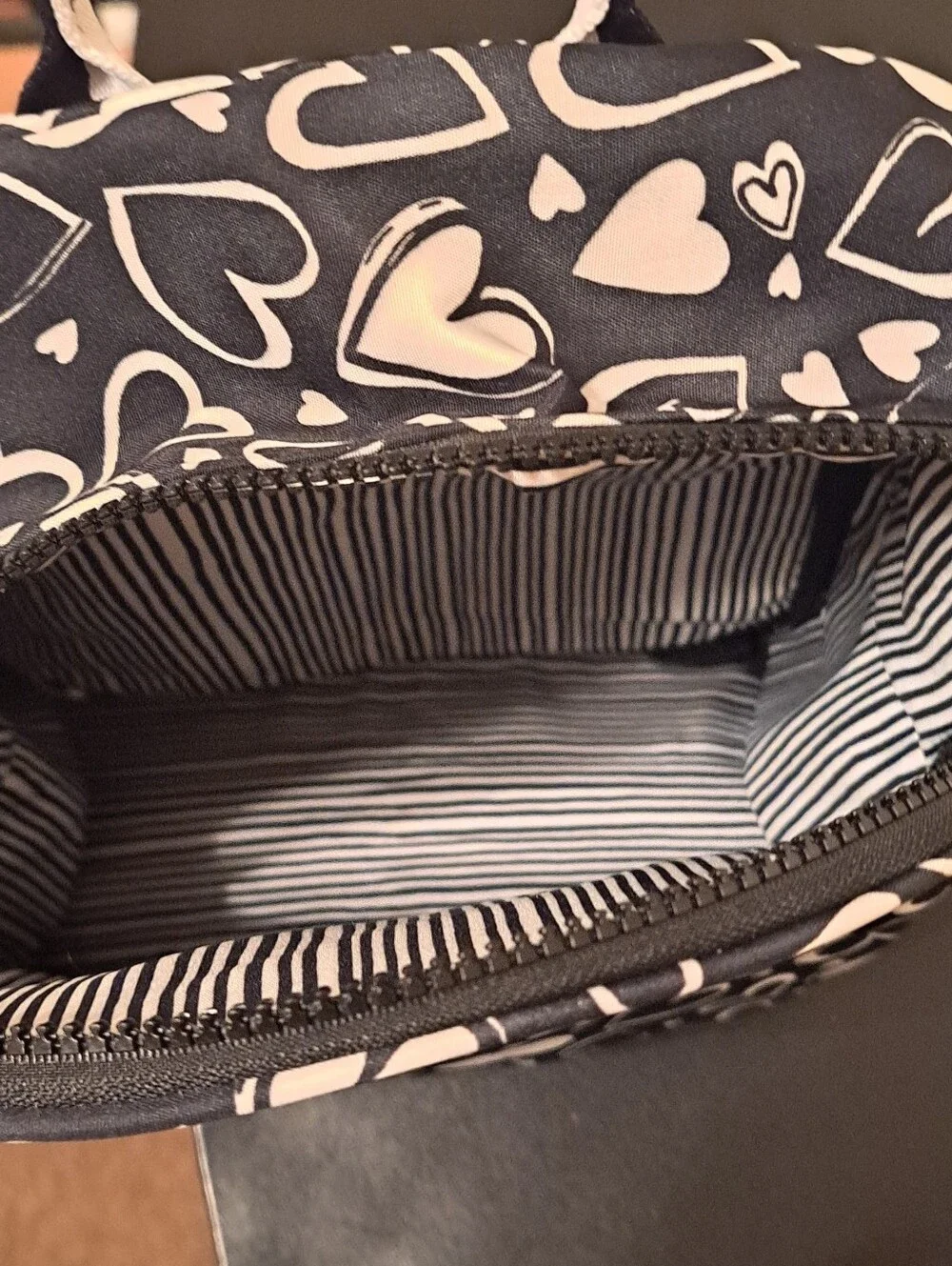 Brighton Black & White Heart Print Backpack